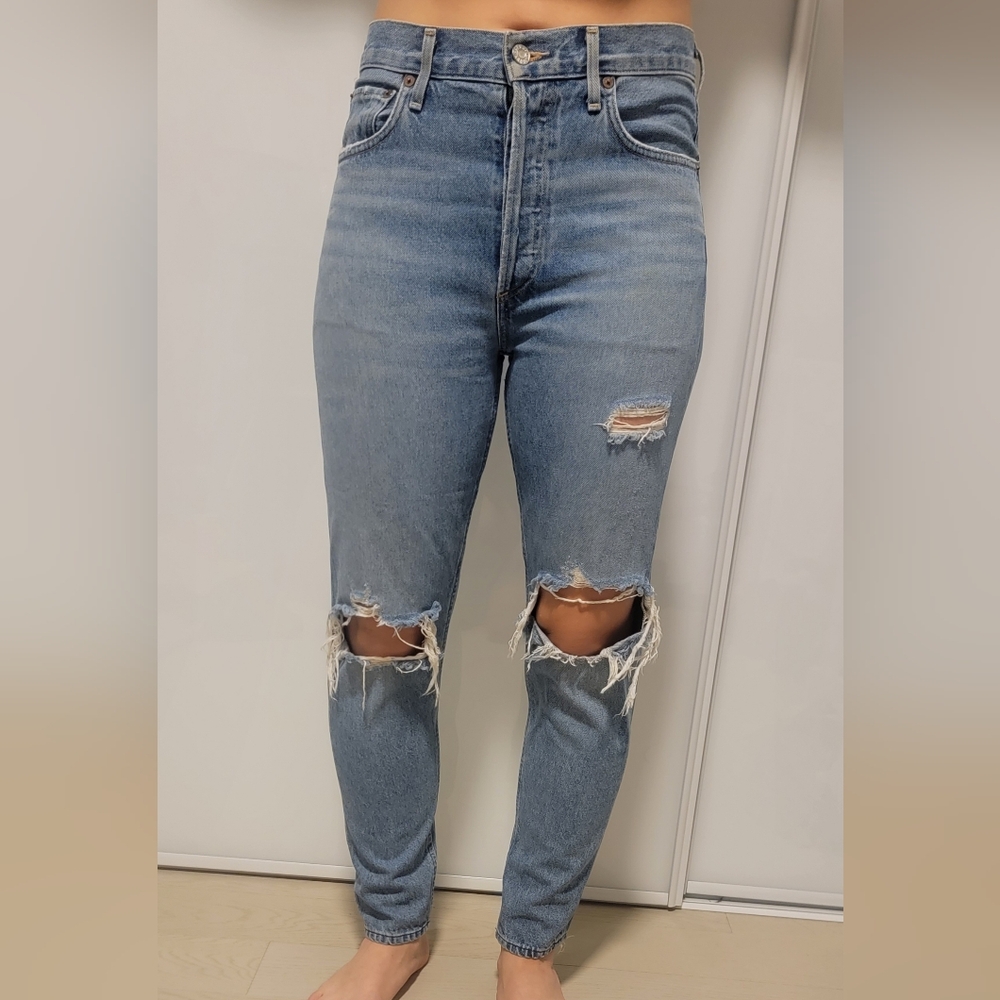 Agolde Ripped Mom Jeans
